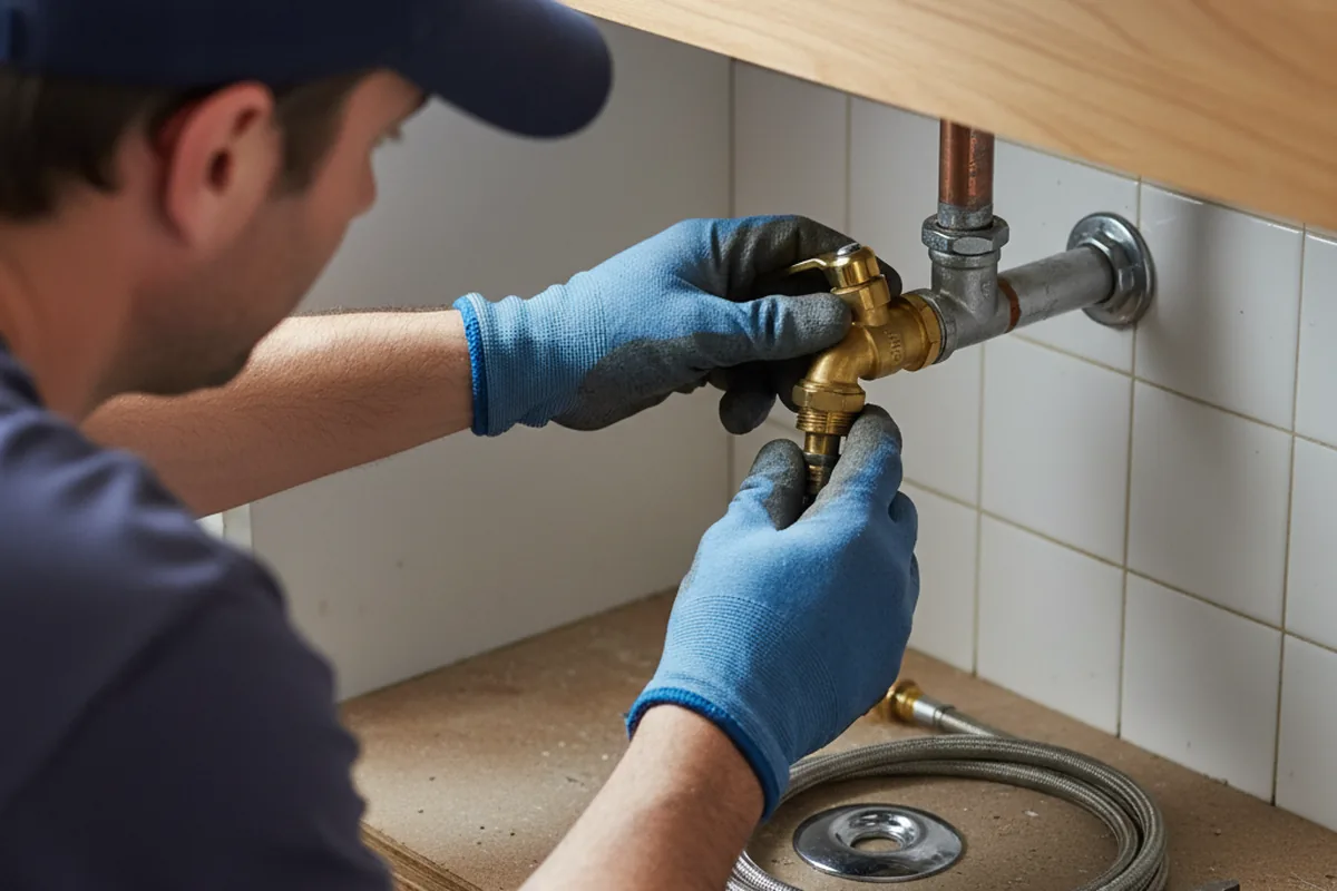 Shutoff valve and fitting work during Faucet and Fixture Repair in La Canada Flintridge
